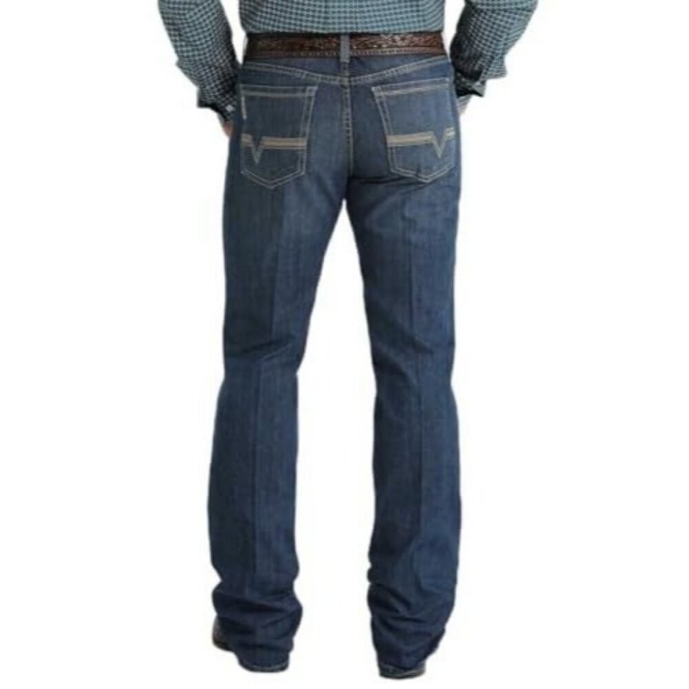 Cinch Men's Ian Mid Rise Slim Fit Bootcut Jeans Dark Stone MB30336001